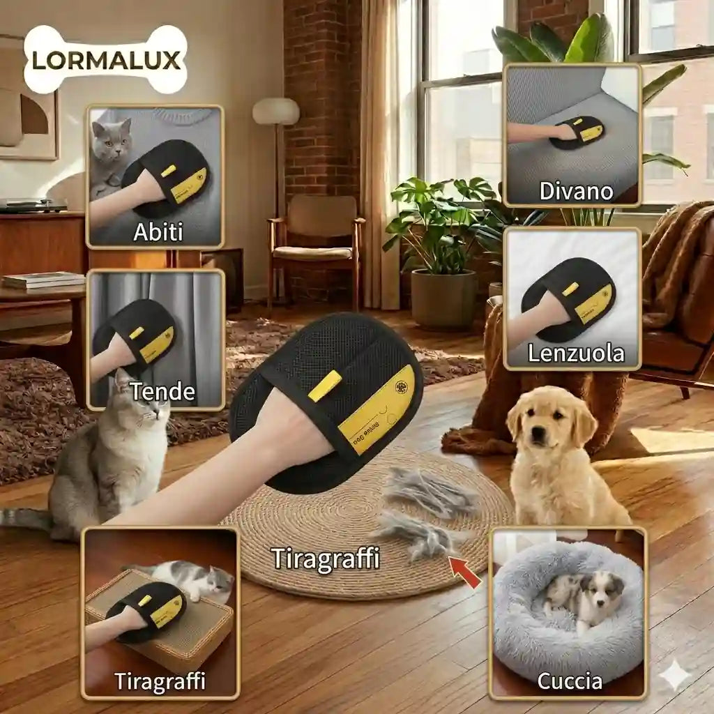 GlossyPad Lormalux™- Pad Ergonomico Rimuovi Peli e Statica