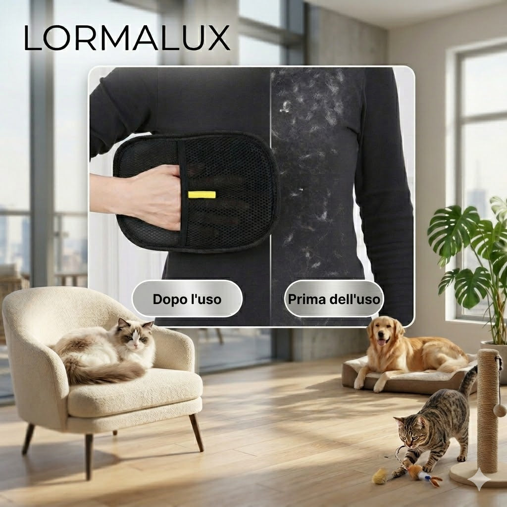Lormalux™ GlossyPad - Pad Ergonomico Rimuovi Peli e Statica
