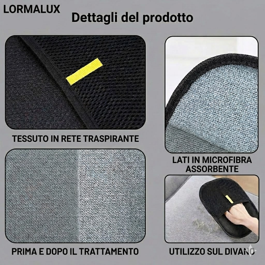Lormalux™ GlossyPad - Pad Ergonomico Rimuovi Peli e Statica